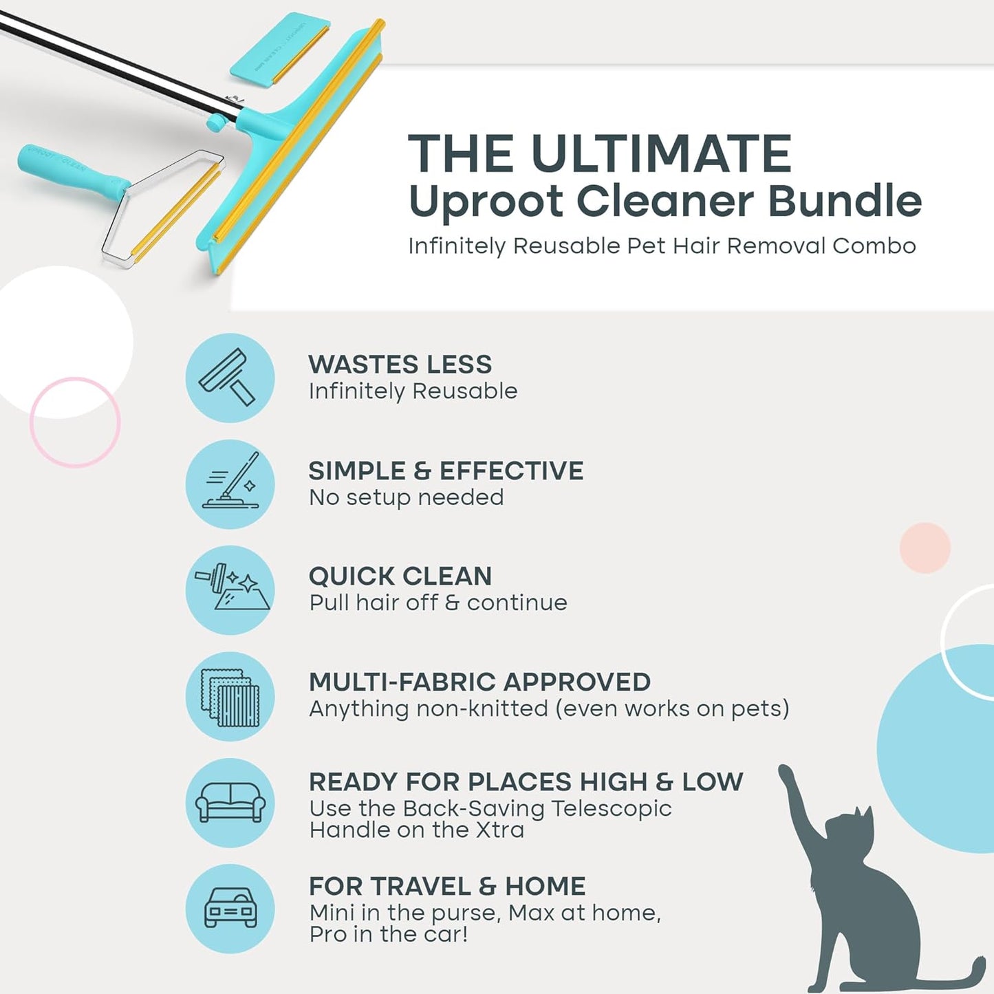 Effective Fur-Free Starter Kit- Uproot Mini, Pro & Xtra